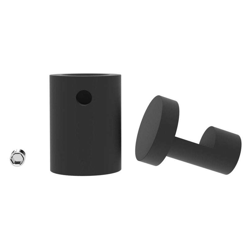 malleable TOPNIKE Side Clamp Standoffs 3/4" x 1" Black Aluminum, Edge Grip for Glass, Burglarproof Sign, Hardware for Acrylic, PVC, Glass Panel With 2pcs Spacers, Pack of 4 - Image 3